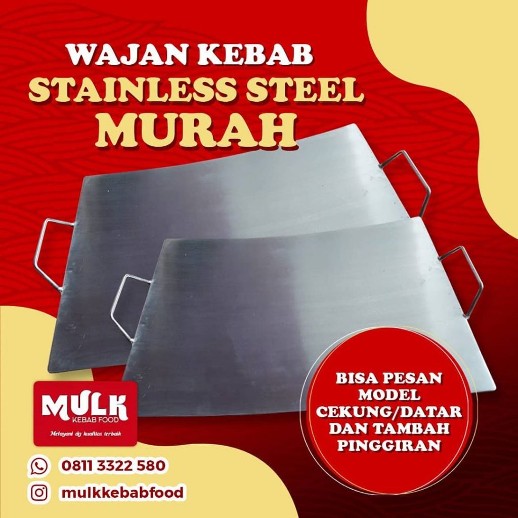 wajan kebab stainless steel berbagai ukuran murah